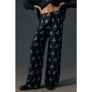 NWT Anthropologie High-Rise Floral Print Pants - Size 4